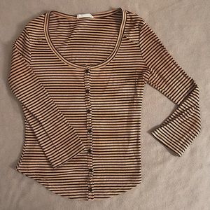 LUSH half sleeve striped shirt